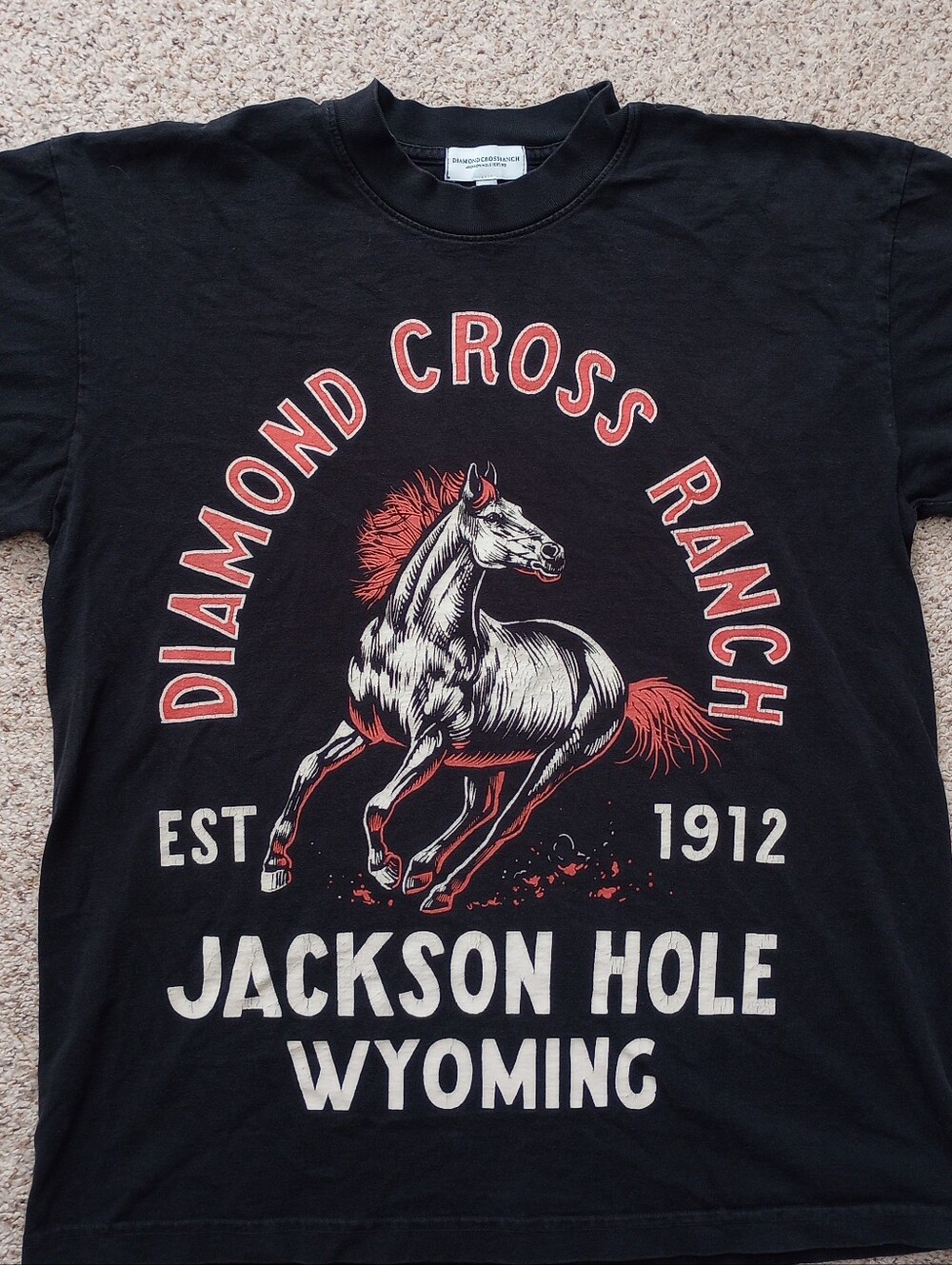 Diamond Cross Ranch Jackson Hole Wyoming Graphic T-shirt Size Medium Western - Picture 2 of 7